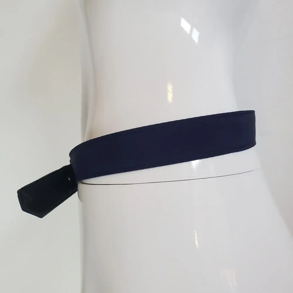 Vintage 80s Navy Cloth Belt